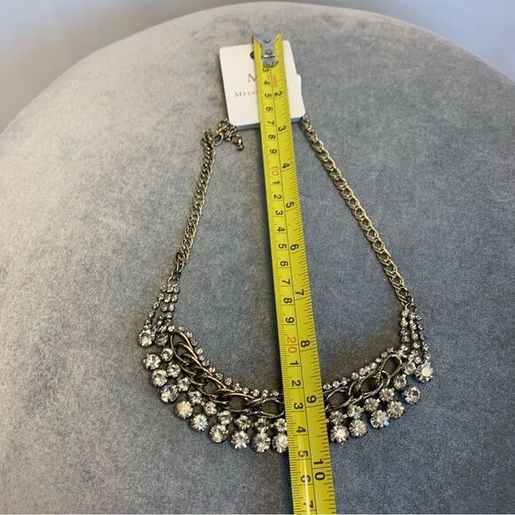 MELANIE Lyne Crystal rhinestone chain evening formal necklace NWT - Picture 9 of 11